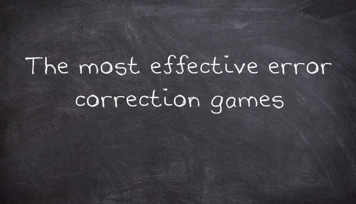 The most effective error correction games