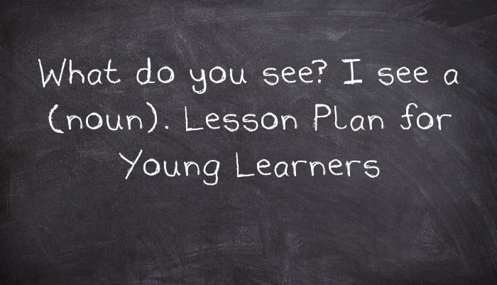 What do you see? I see a (noun). Lesson Plan for Young Learners