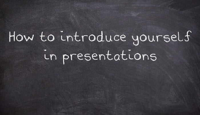 How to introduce yourself in presentations