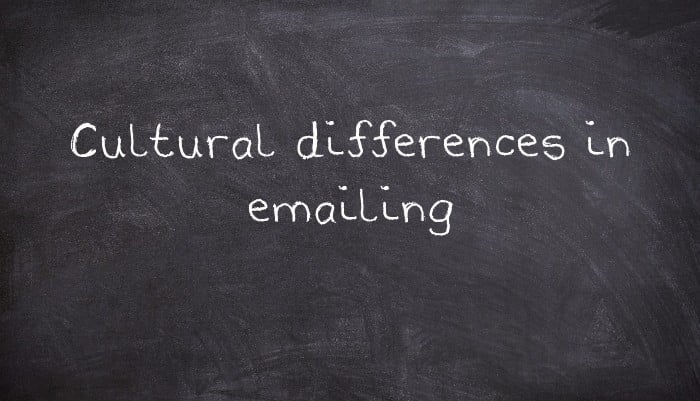 Cultural differences in emailing