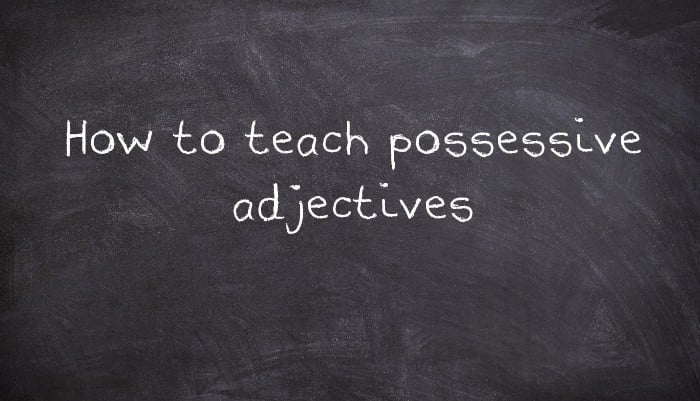 How to teach possessive adjectives
