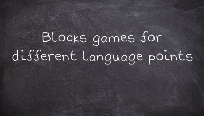 Blocks games for different language points