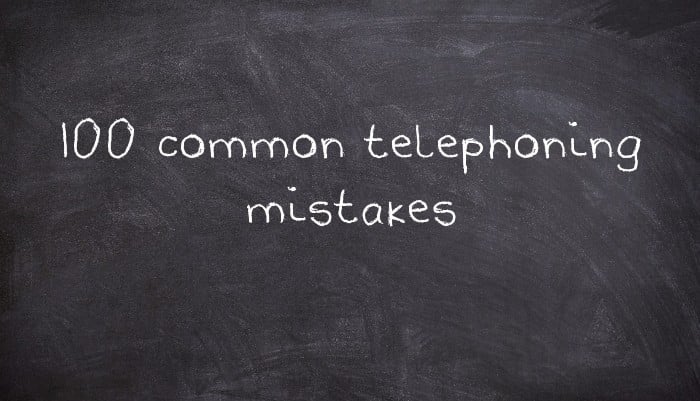 100 common telephoning mistakes