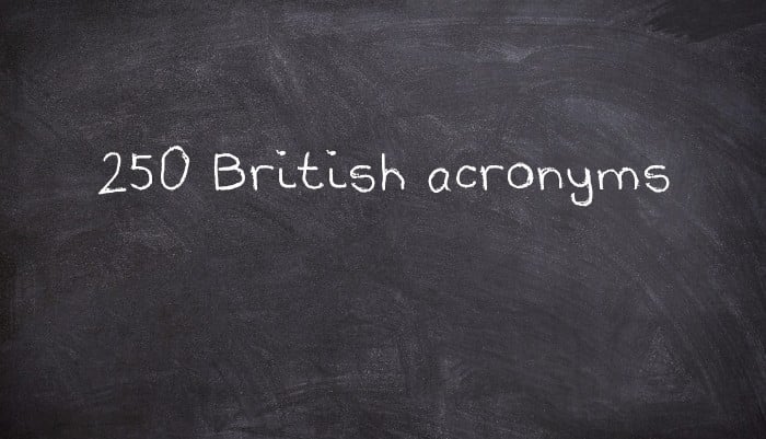 250 British acronyms